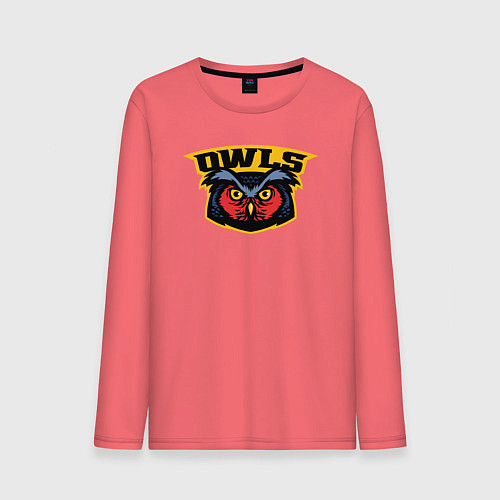 Мужской лонгслив Команда сов / Коралловый – фото 1