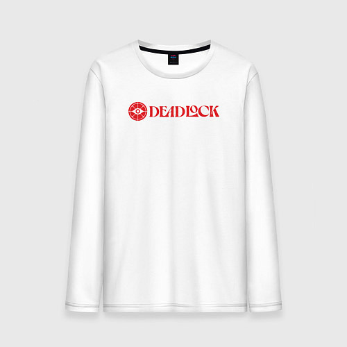 Мужской лонгслив Deadlock red logo / Белый – фото 1