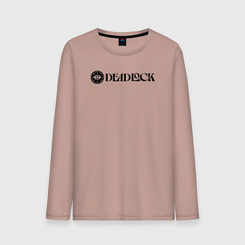 Мужской лонгслив Deadlock white logo / Пыльно-розовый – фото 1