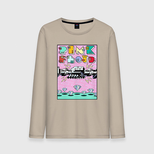 Мужской лонгслив Pink Floyd band rock / Миндальный – фото 1