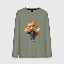 Мужской лонгслив Лисичка в школьной форме