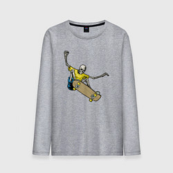 Мужской лонгслив Мёртвый скейтбордист