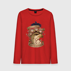 Лонгслив хлопковый мужской Злобоглазы и Рухи, цвет: красный