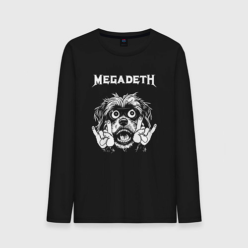 Мужской лонгслив Megadeth rock dog / Черный – фото 1