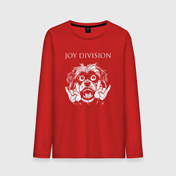 Лонгслив хлопковый мужской Joy Division rock dog, цвет: красный