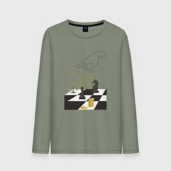 Мужской лонгслив Шахматная доска с фигурами