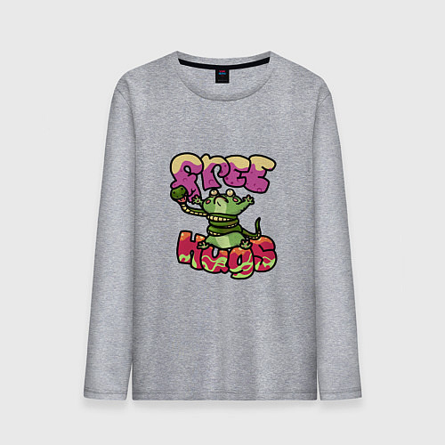 Мужской лонгслив Freehugs / Меланж – фото 1