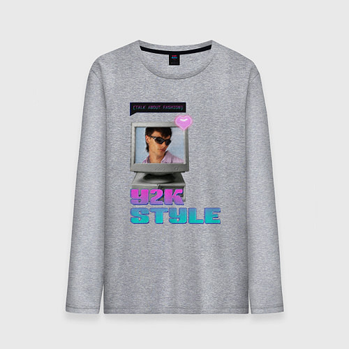 Мужской лонгслив Y2K Vibes / Меланж – фото 1