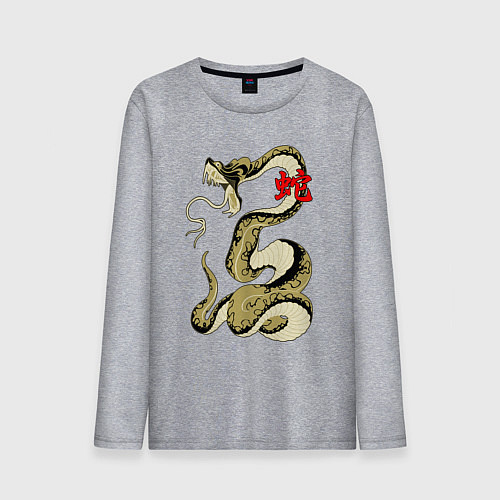 Мужской лонгслив Золотой удав / Меланж – фото 1