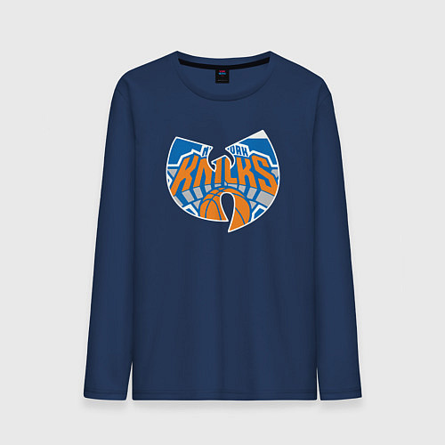 Мужской лонгслив Wu-tang knicks / Тёмно-синий – фото 1