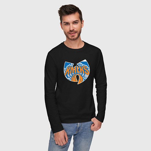 Мужской лонгслив Wu-tang knicks / Черный – фото 3
