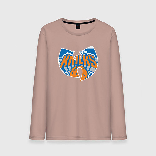 Мужской лонгслив Wu-tang knicks / Пыльно-розовый – фото 1