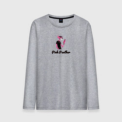 Лонгслив хлопковый мужской Pink Panther с телефоном, цвет: меланж