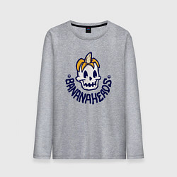 Лонгслив хлопковый мужской Банановые головы, цвет: меланж