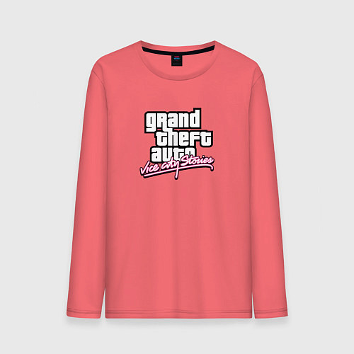 Мужской лонгслив GTA vice city stories game / Коралловый – фото 1