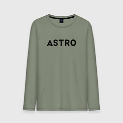 Лонгслив хлопковый мужской Astro, цвет: авокадо