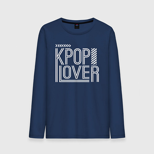 Мужской лонгслив K-pop lover / Тёмно-синий – фото 1