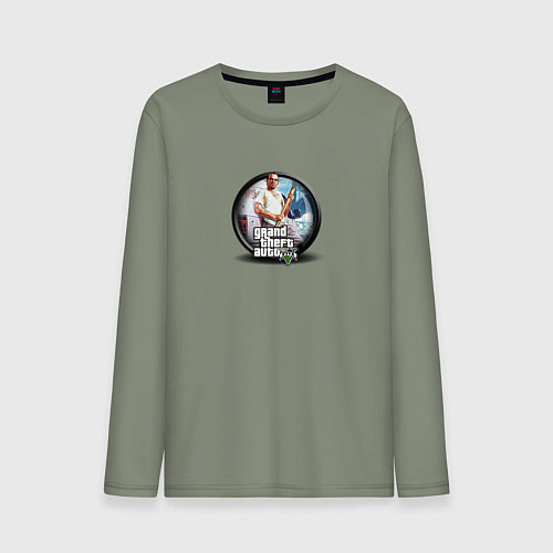 Мужской лонгслив Grand Theft Auto V logo game / Авокадо – фото 1