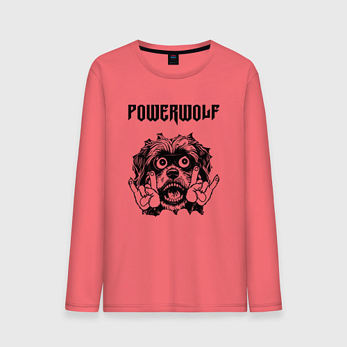 Мужской лонгслив Powerwolf - rock dog / Коралловый – фото 1