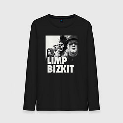 Лонгслив хлопковый мужской Limp Bizkit rap rock, цвет: черный