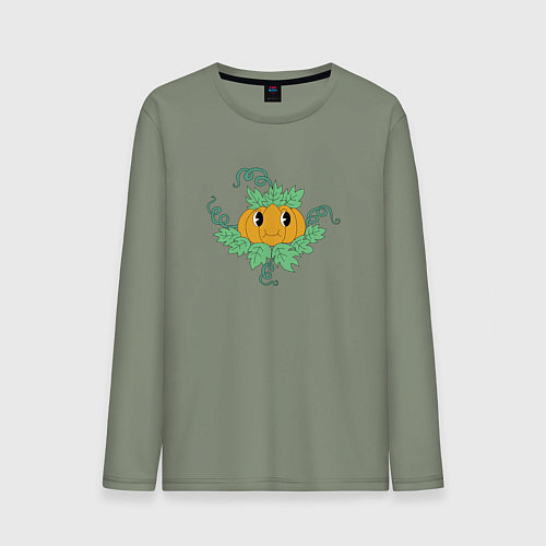 Мужской лонгслив Тыква с глазами / Авокадо – фото 1