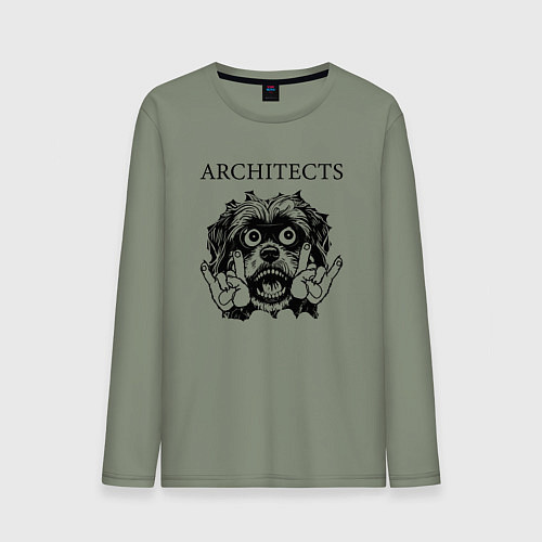 Мужской лонгслив Architects - rock dog / Авокадо – фото 1