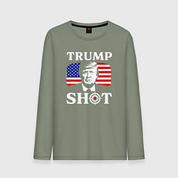Лонгслив хлопковый мужской Trump shot, цвет: авокадо