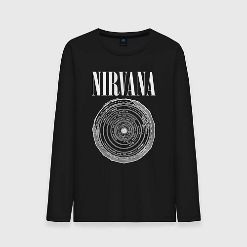 Мужской лонгслив Nirvana circle / Черный – фото 1