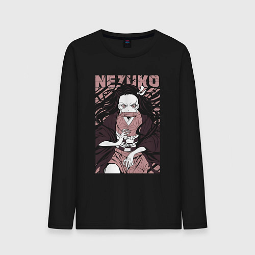 Мужской лонгслив Nezuko black total cost / Черный – фото 1