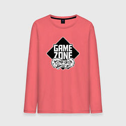 Лонгслив хлопковый мужской Game zone, цвет: коралловый