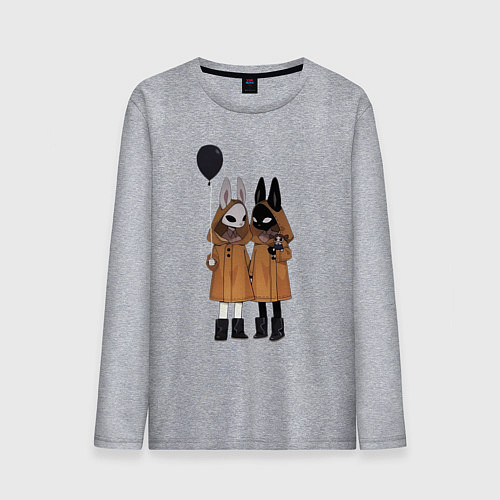 Мужской лонгслив Кролики мистика / Меланж – фото 1