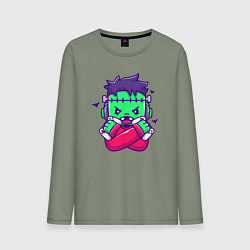 Мужской лонгслив Франкенштейн геймер