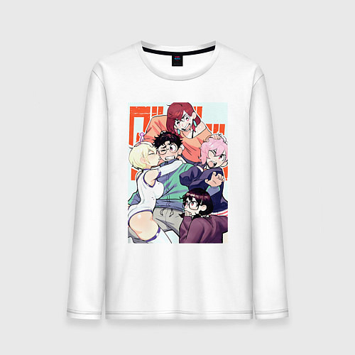 Мужской лонгслив Дандадан: Момо Аясэ / Белый – фото 1