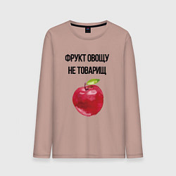 Мужской лонгслив Фрукт овощу не товарищ