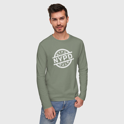 Мужской лонгслив Полиция Нью-Йорка / Авокадо – фото 3