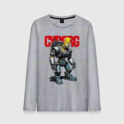 Мужской лонгслив Cyborg Homer Simpson - ai art fantasy