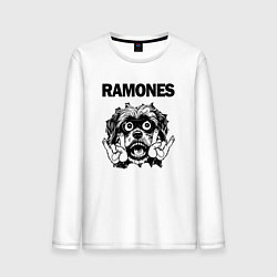 Лонгслив хлопковый мужской Ramones - rock dog, цвет: белый