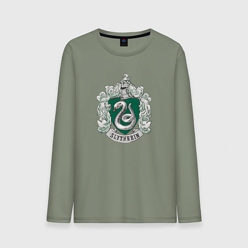 Мужской лонгслив Герб Слизерина / Авокадо – фото 1