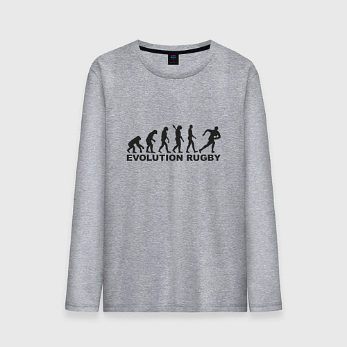 Мужской лонгслив Эволюция регби / Меланж – фото 1