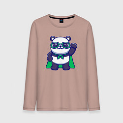 Мужской лонгслив Панда в плаще