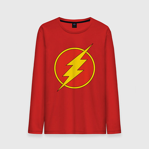 Мужской лонгслив Flash logo / Красный – фото 1