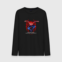 Лонгслив хлопковый мужской Great power - great responsibility, цвет: черный