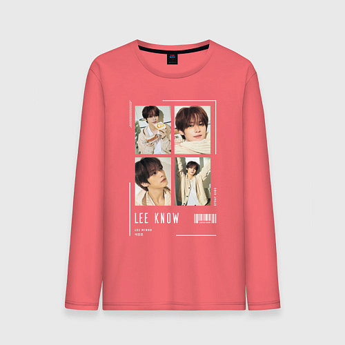 Мужской лонгслив Lee know stray kids cute / Коралловый – фото 1