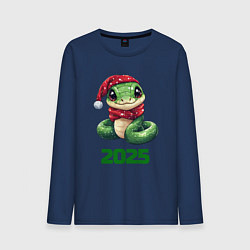 Мужской лонгслив Яркая новогодняя змея