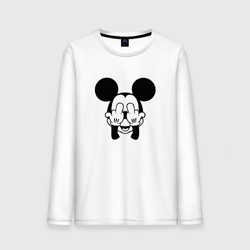Мужской лонгслив Микки Маус / Белый – фото 1
