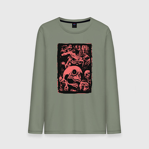 Мужской лонгслив Безумные кошмары / Авокадо – фото 1