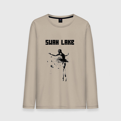 Мужской лонгслив Swan lake / Миндальный – фото 1