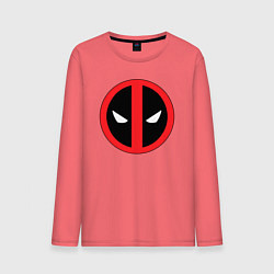 Лонгслив хлопковый мужской Deadpool logo, цвет: коралловый