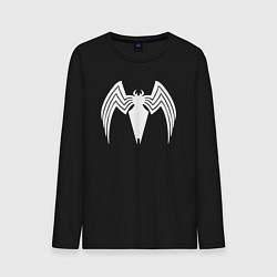 Лонгслив хлопковый мужской Venom spider logo, цвет: черный