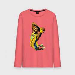 Лонгслив хлопковый мужской Kobe Bryant dunk, цвет: коралловый
